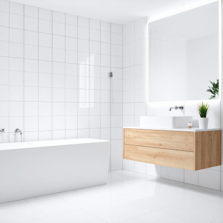 White Gloss Subway Wall Tile 200x200 (Code:00611)