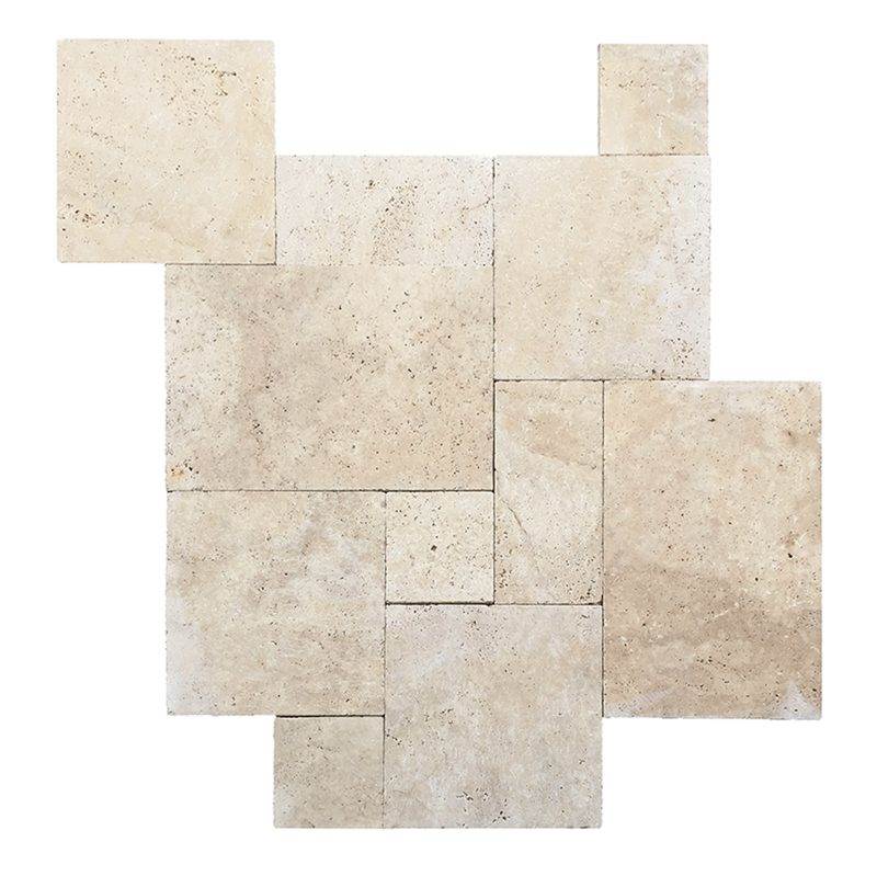 French Pattern Travertine Light, How To Lay Travertine Tiles French Pattern