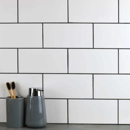 White Matt Subway Wall Tile 75x300 (Code:01873)