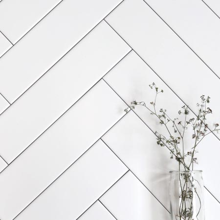 White Matt Subway Wall Tile 75x300 (Code:01873)