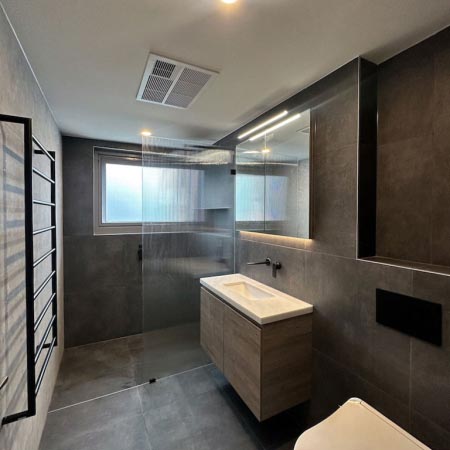 Modern Concrete Dark Grey Matt Tile 600x600 (Code:02066)
