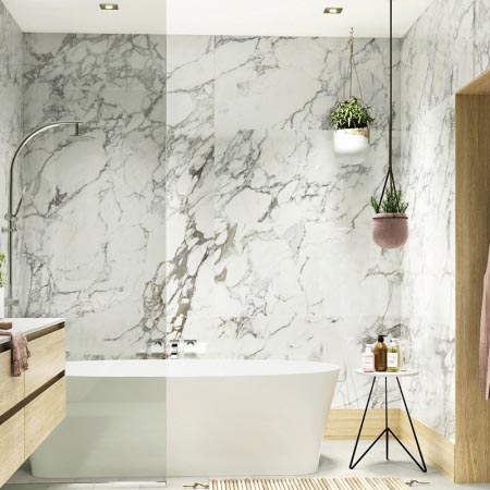 Spanish Golden Calacatta Polished Marble Look Tile 600x1200 (Code:02060)