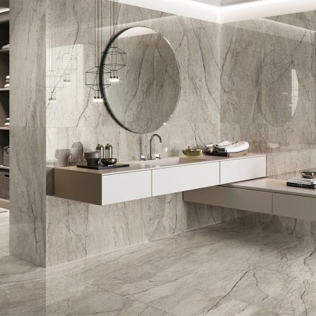 Spanish Maroubra Greige Polished Stone Look Tile 600x1200 (Code:02058)