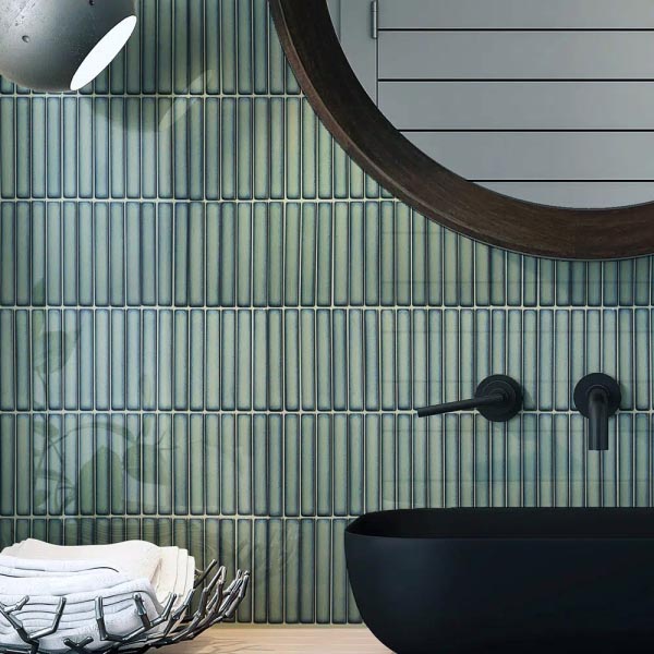Kit Kat Sage Gloss Mosaic Tile 12x92 (Code:02091) Kit Kat Sage Gloss Mosaic Tile 12x92 (Code:02091)