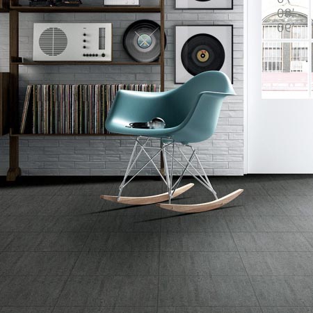 Santosa Charcoal Lappato Stone Look Tile 450x450 (Code:02469)