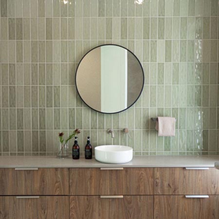 Windmill Olive Green Gloss Subway Wall Tile 75×225 (Code:02459)