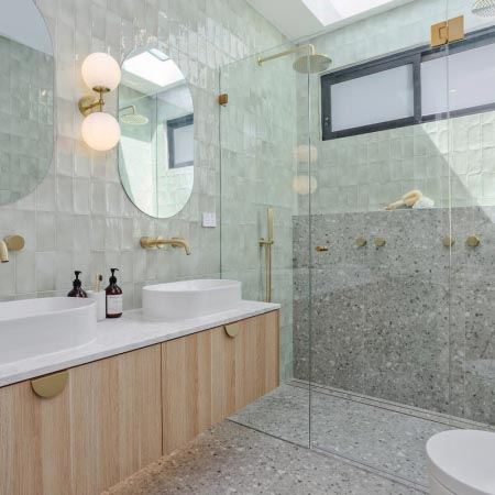 Neutral Bay Grey Matt Terrazzo Look Tile 600x600 (Code:02476)