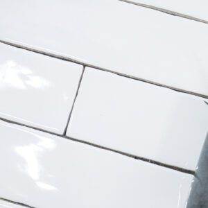 Handmade Snow White Gloss Tile 76x302 (Code:02480)