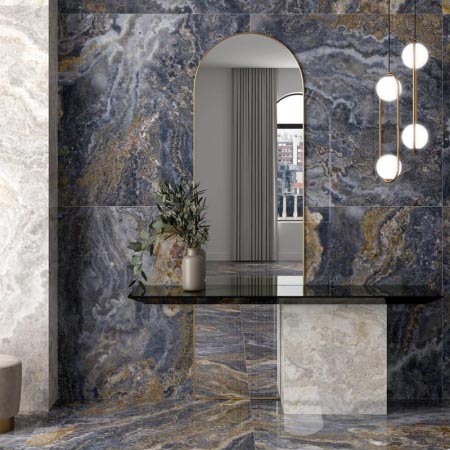 Spanish Linz Blue Polished Large Tile 1200x1200 (Code:02529)