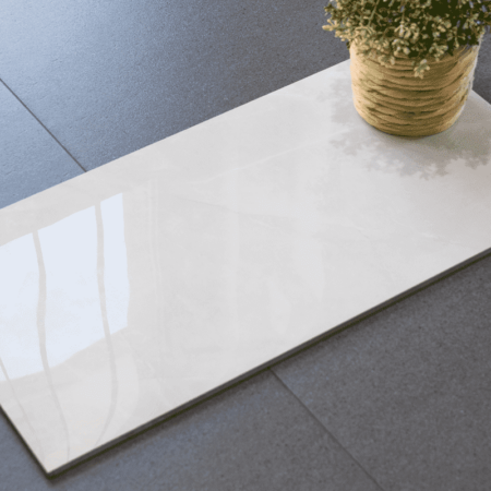 Osteria Ivory Polished Stone Look Porcelain Tile