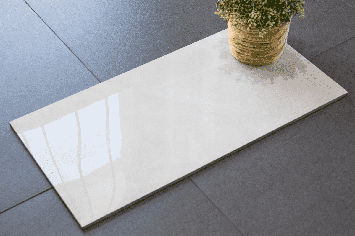 Osteria Ivory Polished Stone Look Porcelain Tile