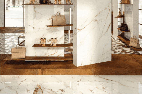 Porcelain Slab Marble Calacatta Imperial polished Tile 1200x2780 6mm (Code:02552)