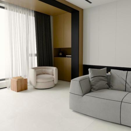 Osteria Ivory Matt Marble Look Tile 600x600 (Code:02561)