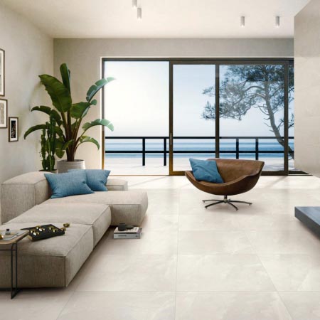 Osteria Ivory Matt Marble Look Tile 600x600 (Code:02561)