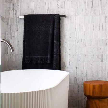 Kit Kat Carrara Honed Natural Stone Mosaic 15x148 (Code:02571)