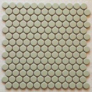 Penny Round White Matt Tile 19x19 (Code:02618)