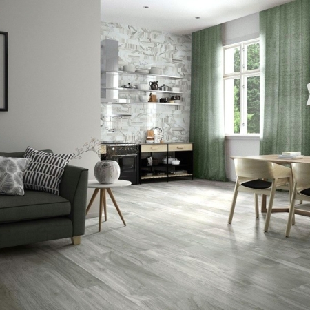 Circle Wood Grey Matt Timber Look Tile 195x1200 (Code:02650)