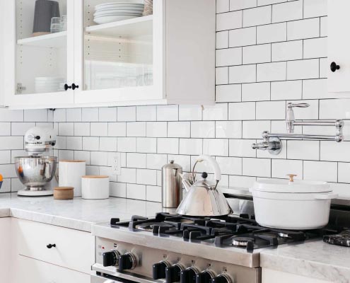 Kitchen Subway Tile White Splashback