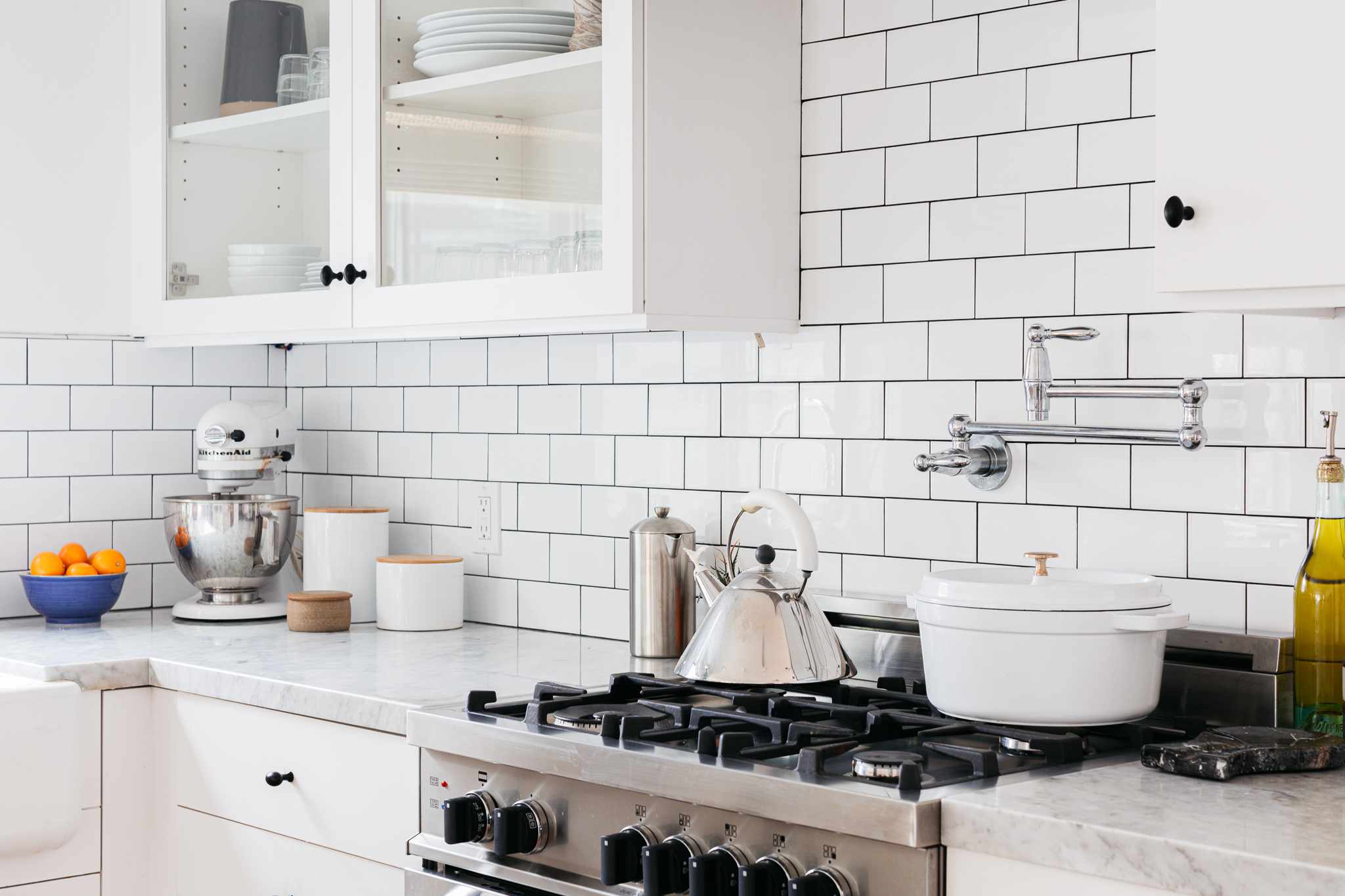 Kitchen Subway Tile White Splashback