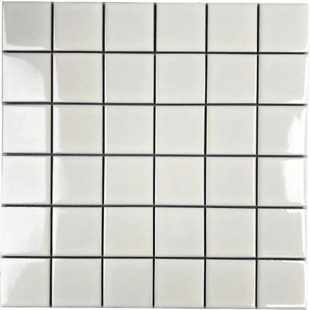 Square Fog Grey Gloss 48x48 Mosaic Tile (Code:00944)