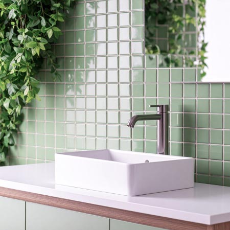 Square Mint Gloss 48x48 Mosaic Tile (Code:00942)