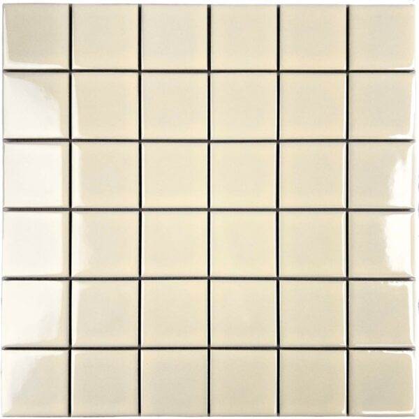 Square Cream Gloss 48x48 Mosaic Tile
