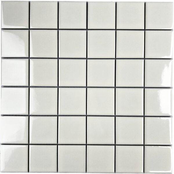 Square Fog Grey Gloss 48x48 Mosaic Tile (Code:02768)