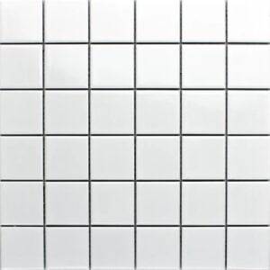 Square White Gloss 48x48 Mosaic Tile (Code:02767)