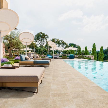 Italian Cantata Beige External French Pattern Travertine Look Tile (Code:02856)