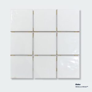 Handmade White Gloss 100x100 mosaic