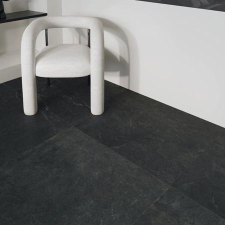 Gala Nero Matt Stone Look Tile 600x600 (code:02871)