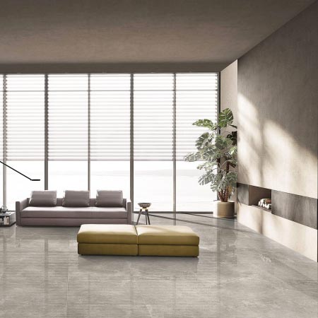 Portus Taupe Polished Marble Look Tile 600x600 (Code:02899)