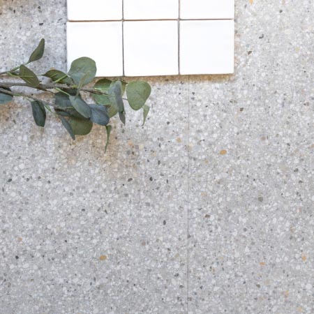 Cantabile Silver Matt Terrazzo Look Tile 600×600 (Code:02925)