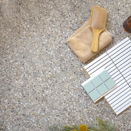 Cantabile Latte Matt Terrazzo Look Tile 600×600 (Code:02927)