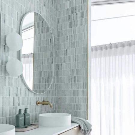 Kit Kat Ming Green Honed Natural Stone Mosaic 15x148 (Code:02928)