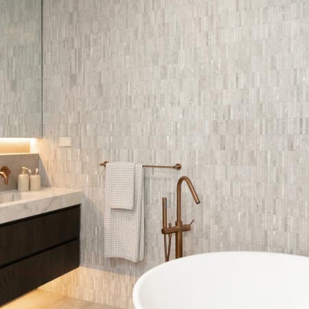 Kit Kat Tundra Honed Natural Stone Mosaic 15x148 (Code:02929)