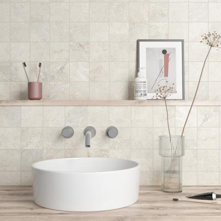 Newport Bianco External Cobblestone Tile 98x98mm (Code:02939)