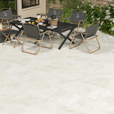 Newport Bianco External Stone Look Tile 600x600 (Code:02936)