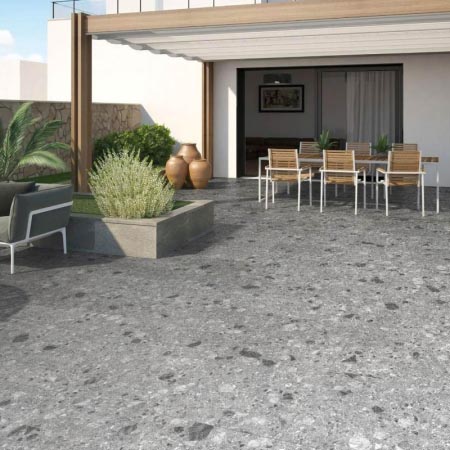 Norr Mid Grey In&Out Terrazzo Look Tile 300x600 (Code:03014)