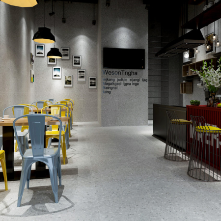 Neutral Bay Grey Matt Terrazzo Look Tile 300x600 (Code:02997)