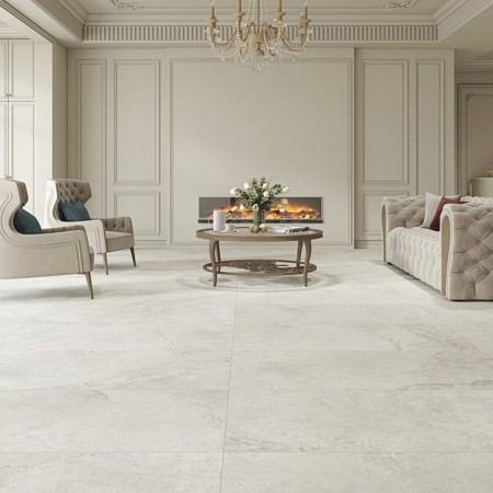 Newport Bianco In&Out Stone Look Tile 600x600 (Code:02979)