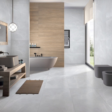 Osteria Grey Matt Marble Look Tile 300x600 (Code:02965)