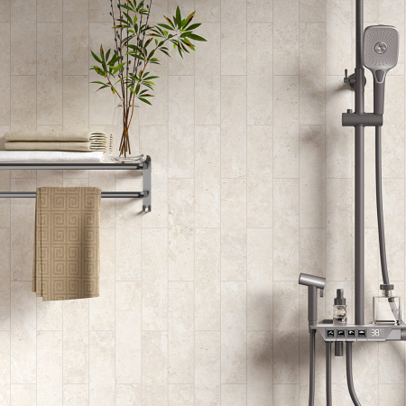 New Travertine Cross Cut Bianco In&Out Subway Tile 75x300 (Code:03137)