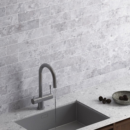 New Travertine Cross Cut Grigio In&Out Subway Tile 75x300 (Code:03136)