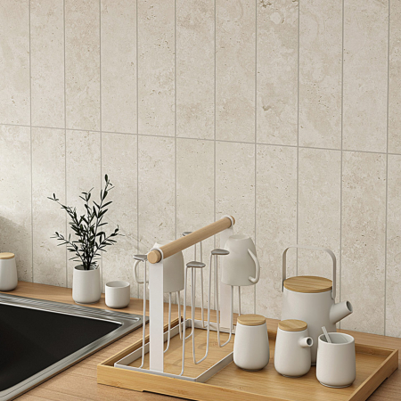 New Travertine Cross Cut Warm In&Out Subway Tile 75x300 (Code:03138)