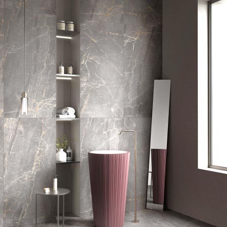 Italian Davinci Grey Matt Marble Look Tile 600x1200 (Code:03202)