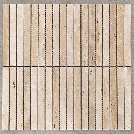 Kit Kat Travertine Honed Natural Stone Mosaic 15x148 (Code:03206)