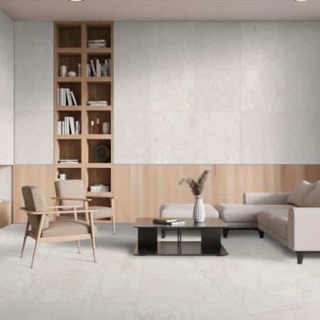 Spanish Premera Marfil Matt Limestone Look Tile 600x1200 (Code:03228)
