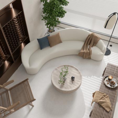 Prinstone White Honed Large Stone Look Tile 750x1500 (Code:02740)