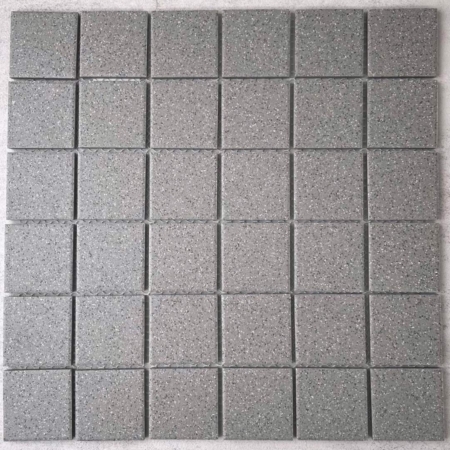 Square Unglazed Grey Speckled Mosaic Tile 48×48 (Code:00940)